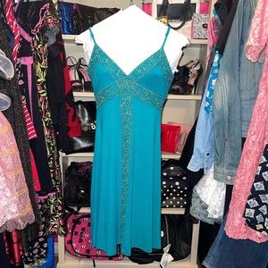 VTG Betsey Johnson Teal Dress